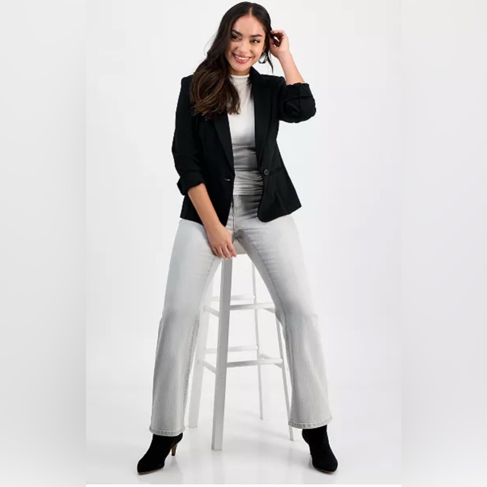 I.N.C. International Concepts
Petite Ponte Blazer COLOR:DEEP BLACK